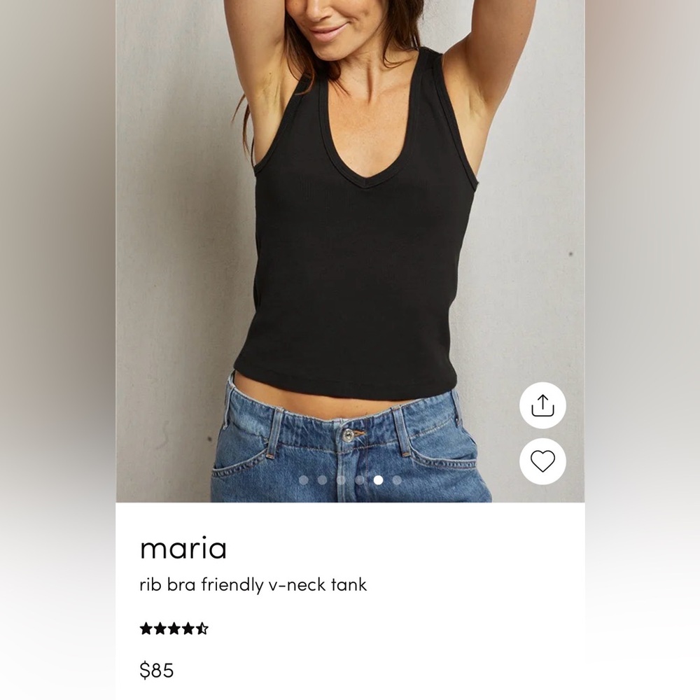 Perfect White Tee Maria tank in true black